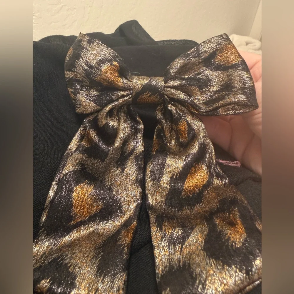 ​Leopard Print Oversized Hair Bow Clip | Coquette Mob Wife Aesthetic